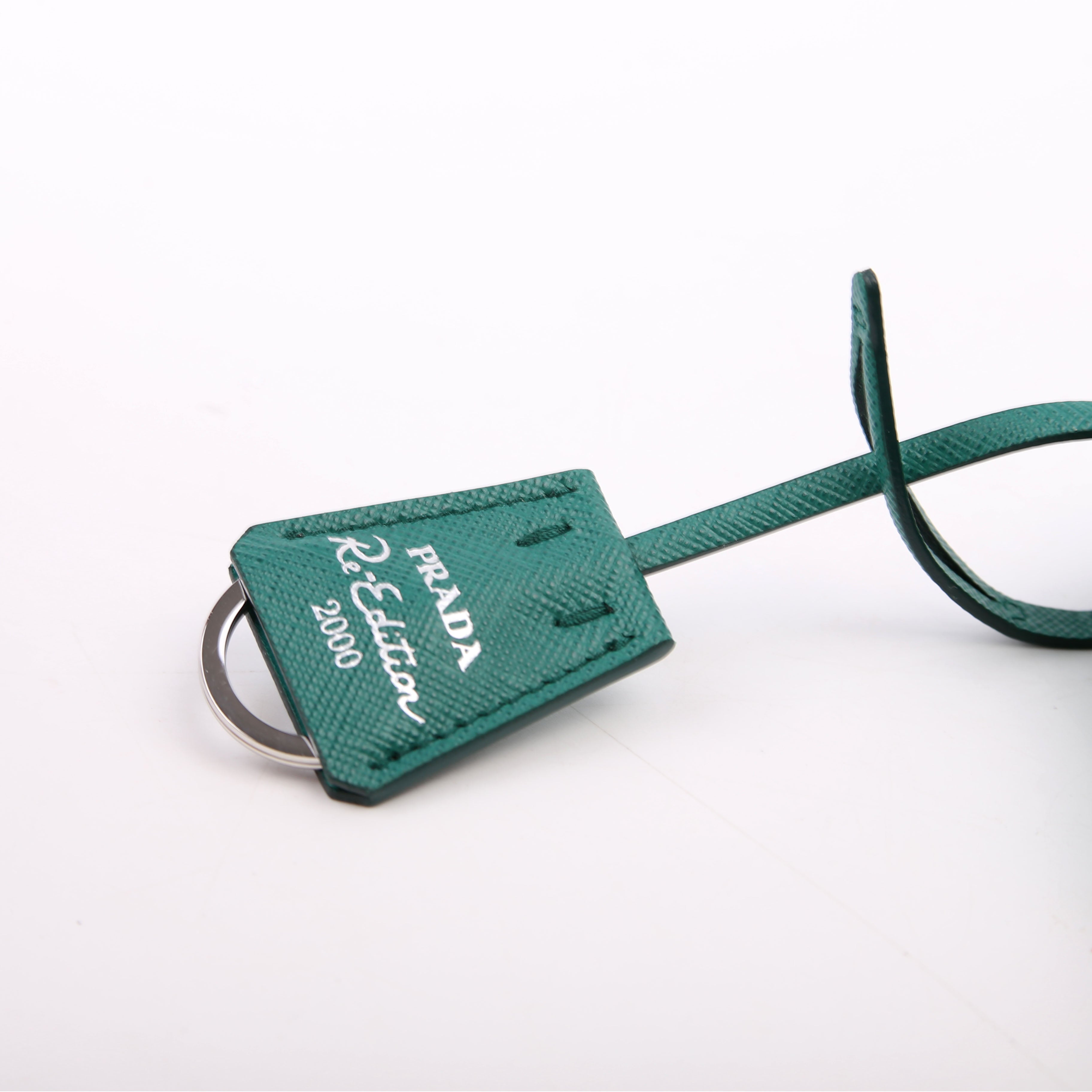 1BC515 Satin Crystal Re-Edition 2000 Mini Bag Green
