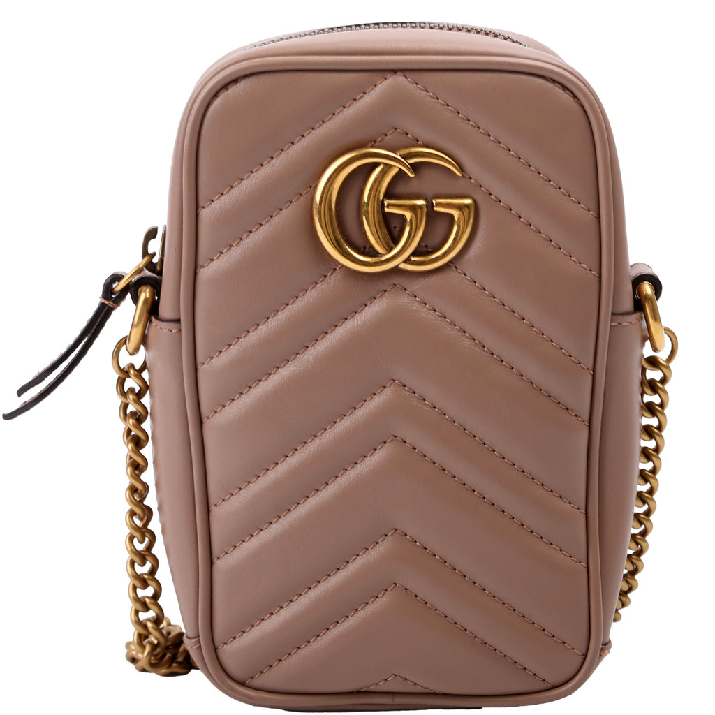 598597 GG Marmont Mini Bag Nude
