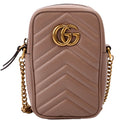 598597 GG Marmont Mini Bag Nude