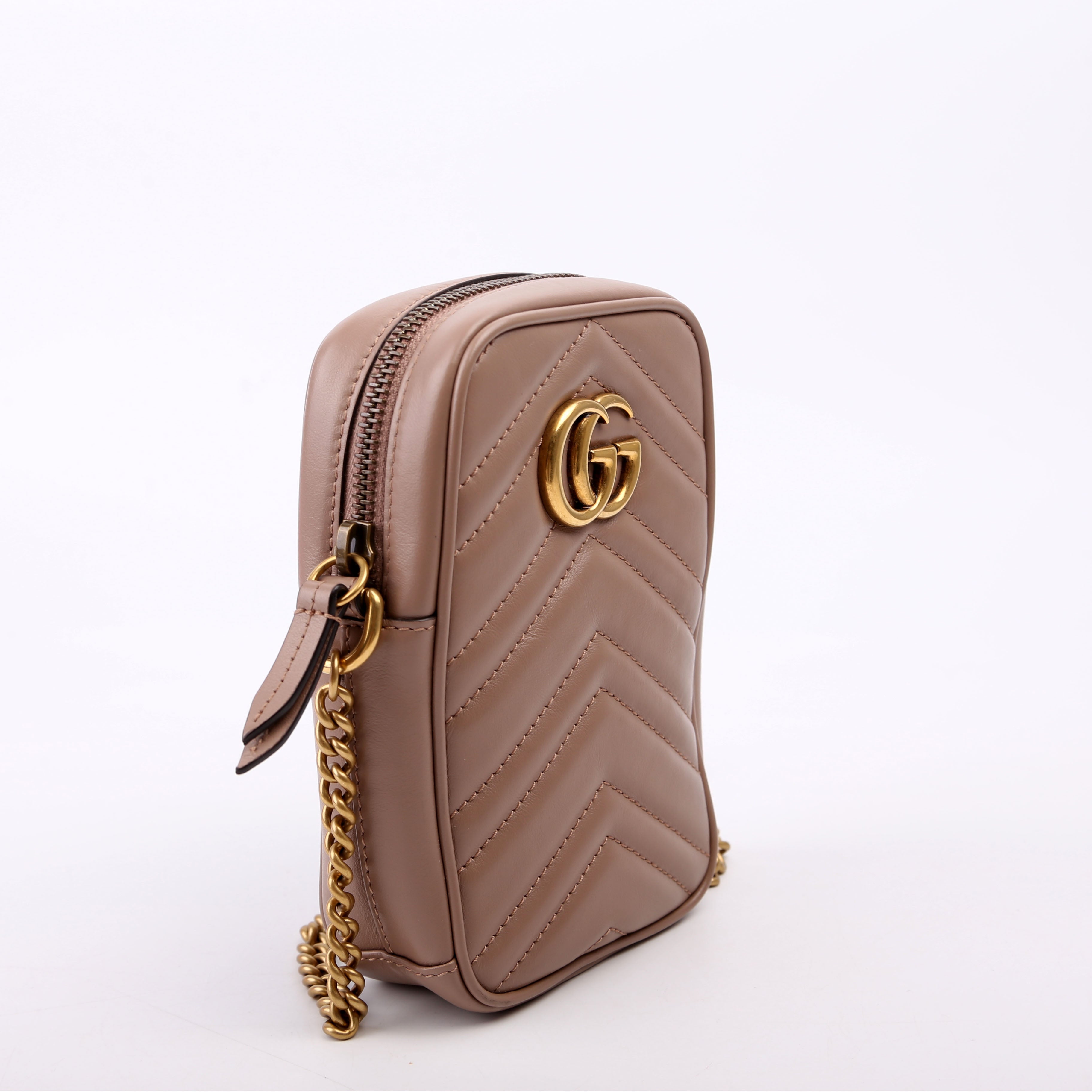 598597 GG Marmont Mini Bag Nude