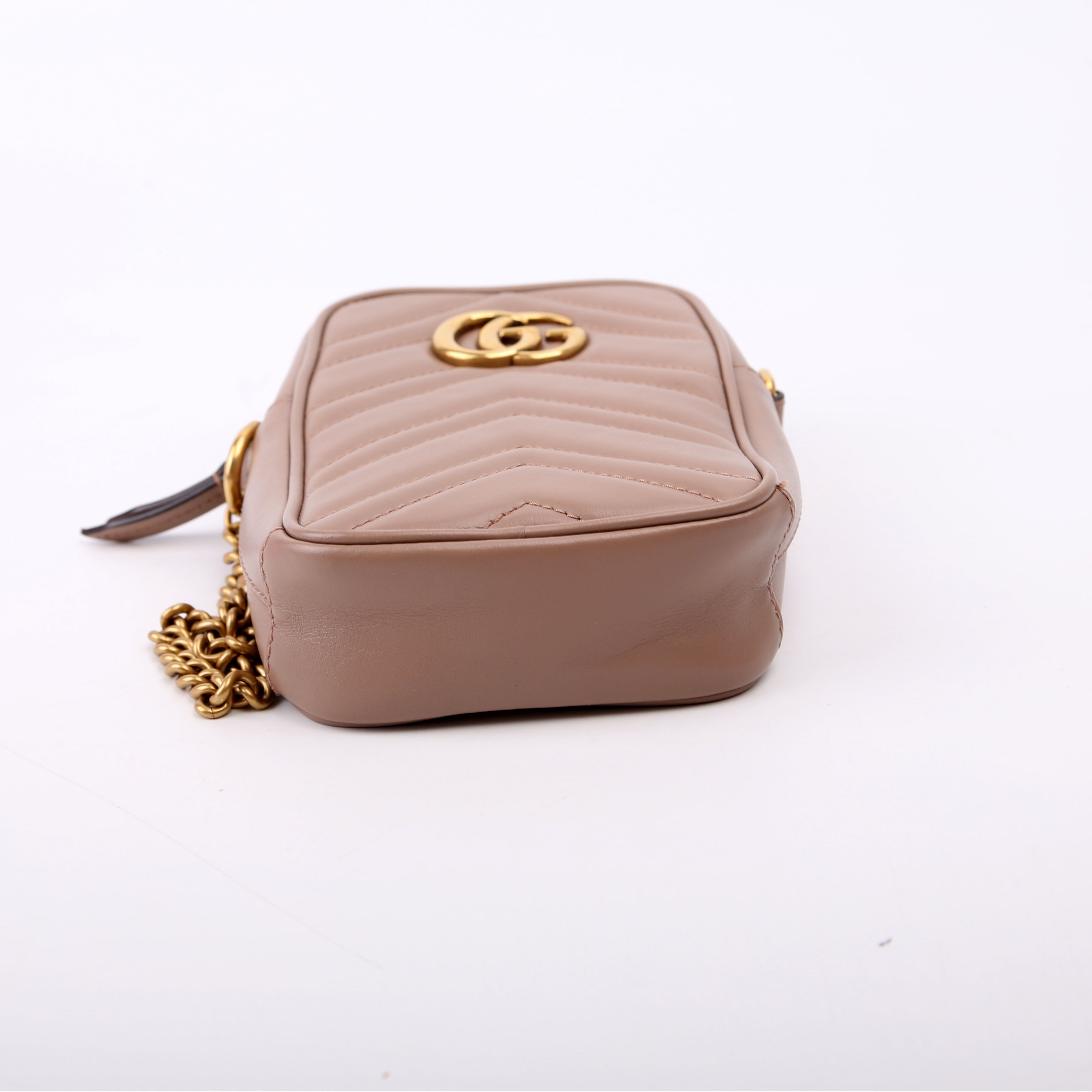 598597 GG Marmont Mini Bag Nude