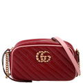 447632 Marmont Torchon Small Leather Camera Red/Pink
