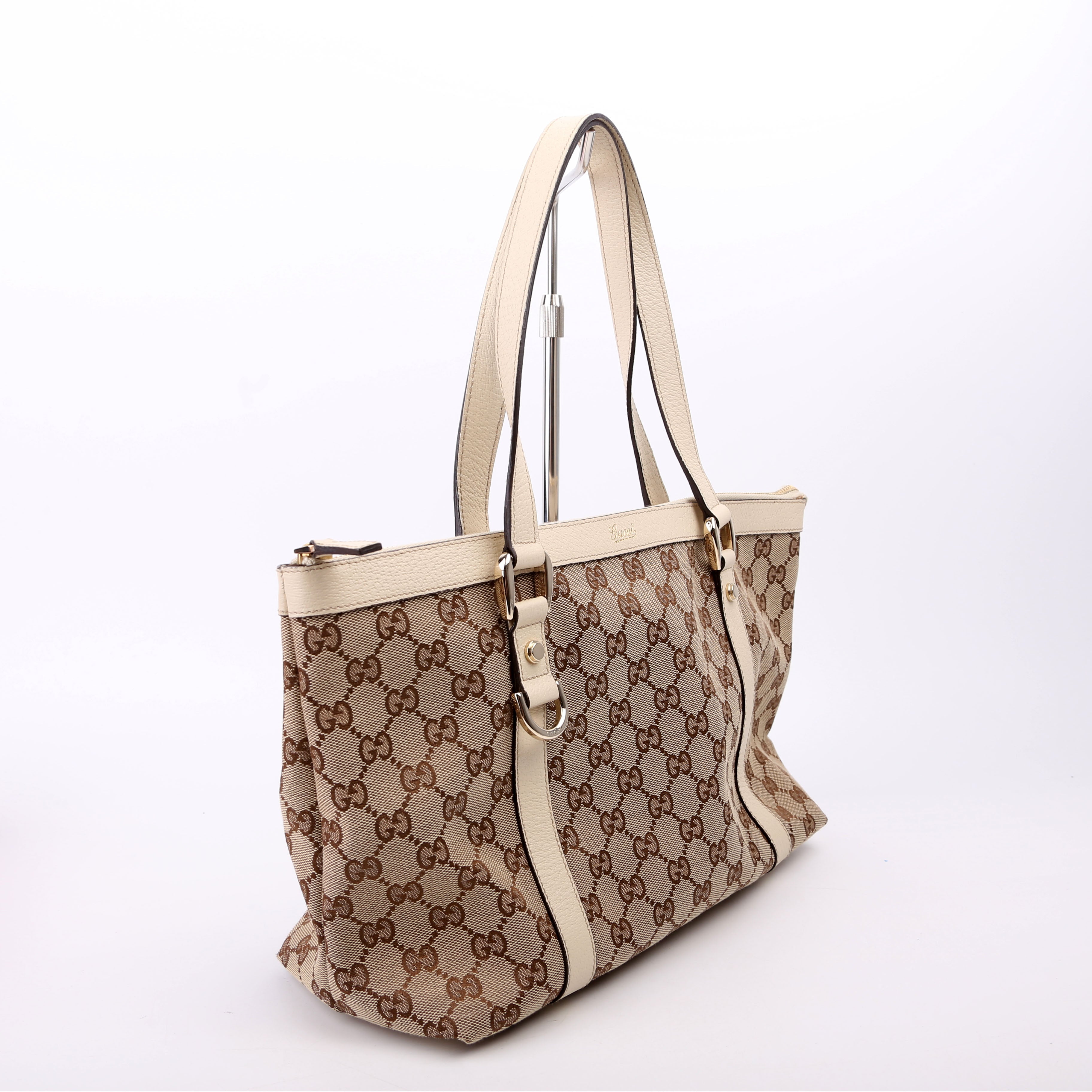 141470 GG Canvas Abbey Tote Cream