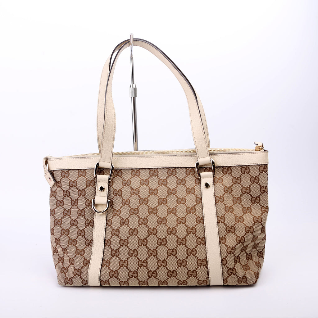 141470 GG Canvas Abbey Tote Cream