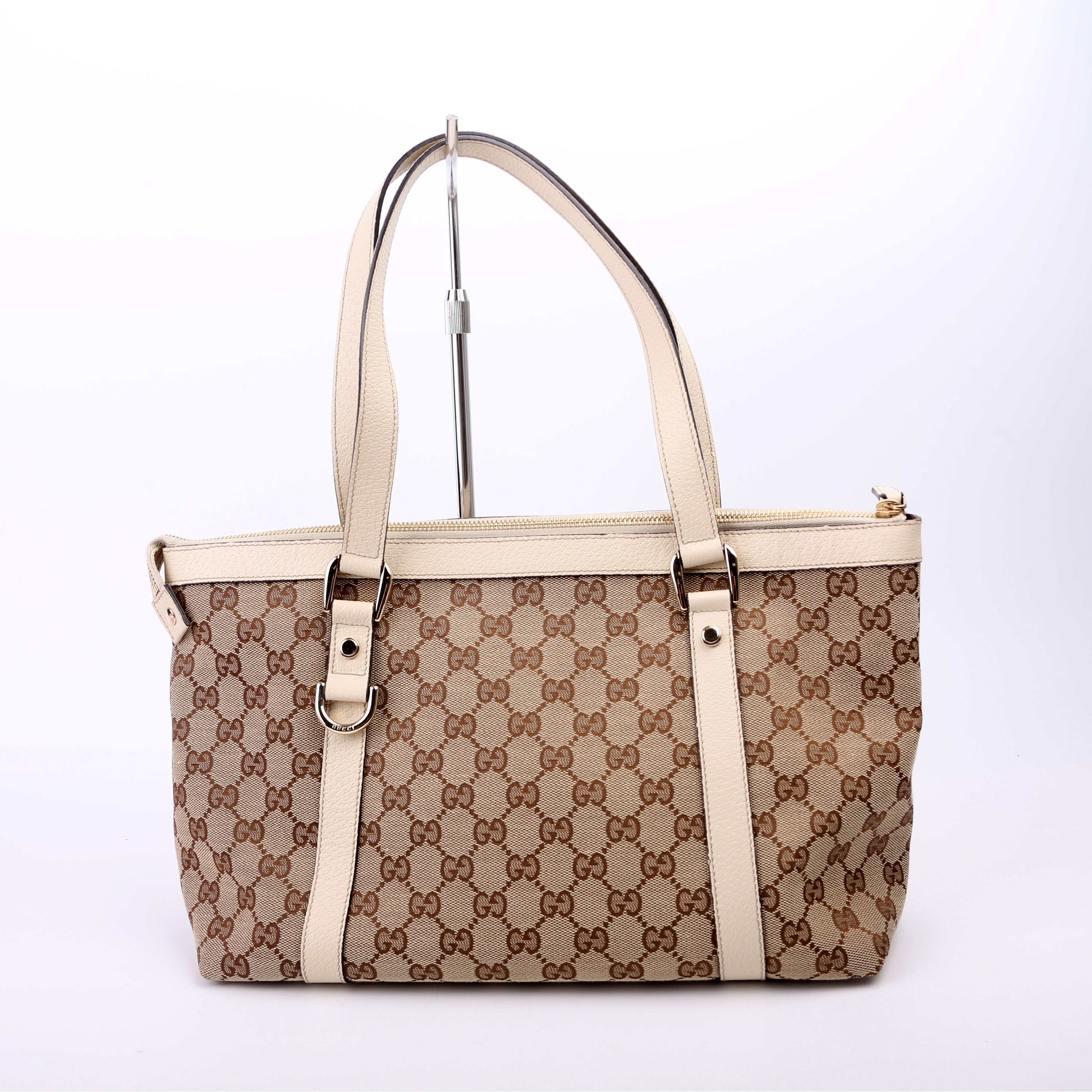 141470 GG Canvas Abbey Tote Cream