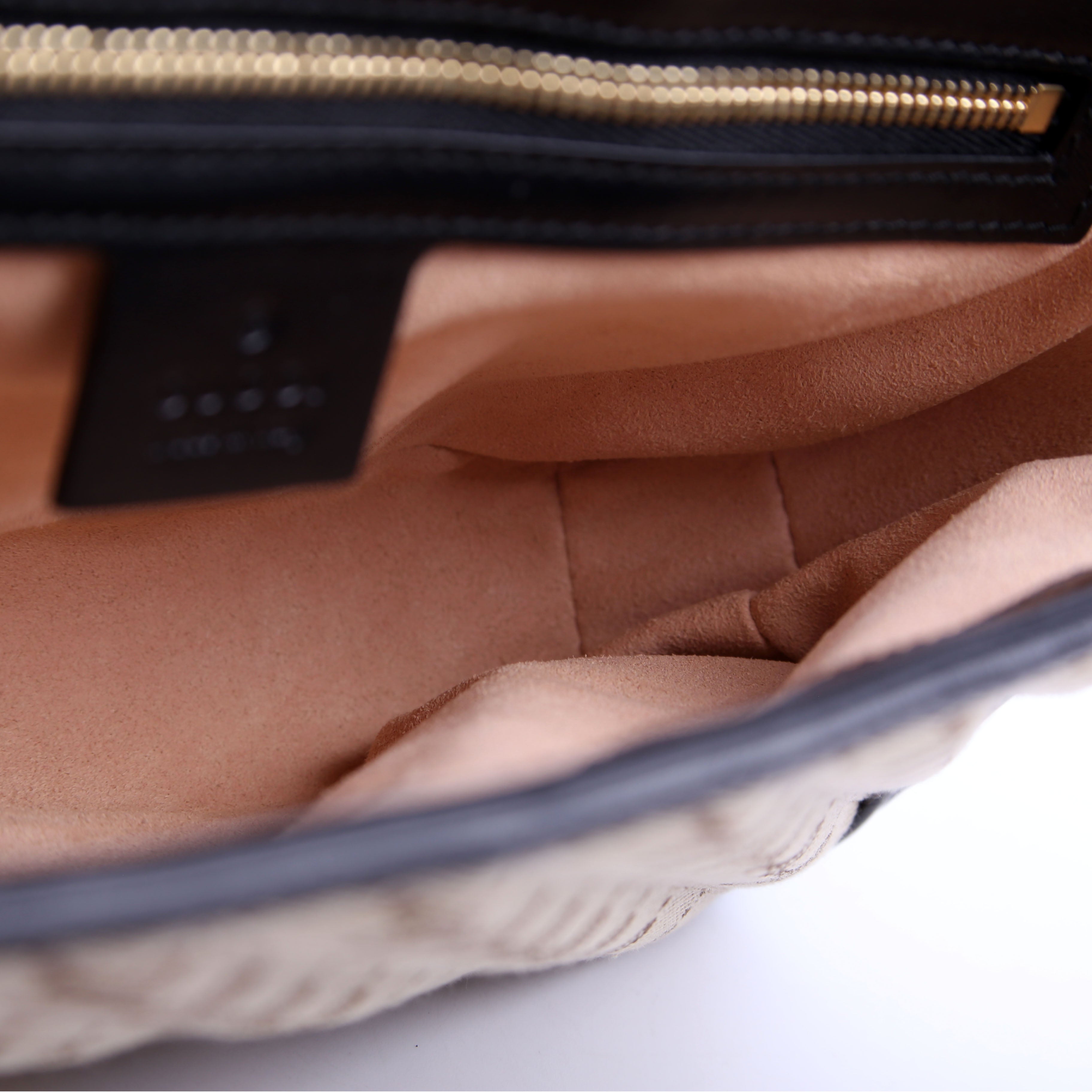 443497 Marmont GG Canvas Shoulder Small Flap Brown/Black