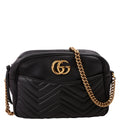 443499 GG Marmont Medium Chain Bag Black