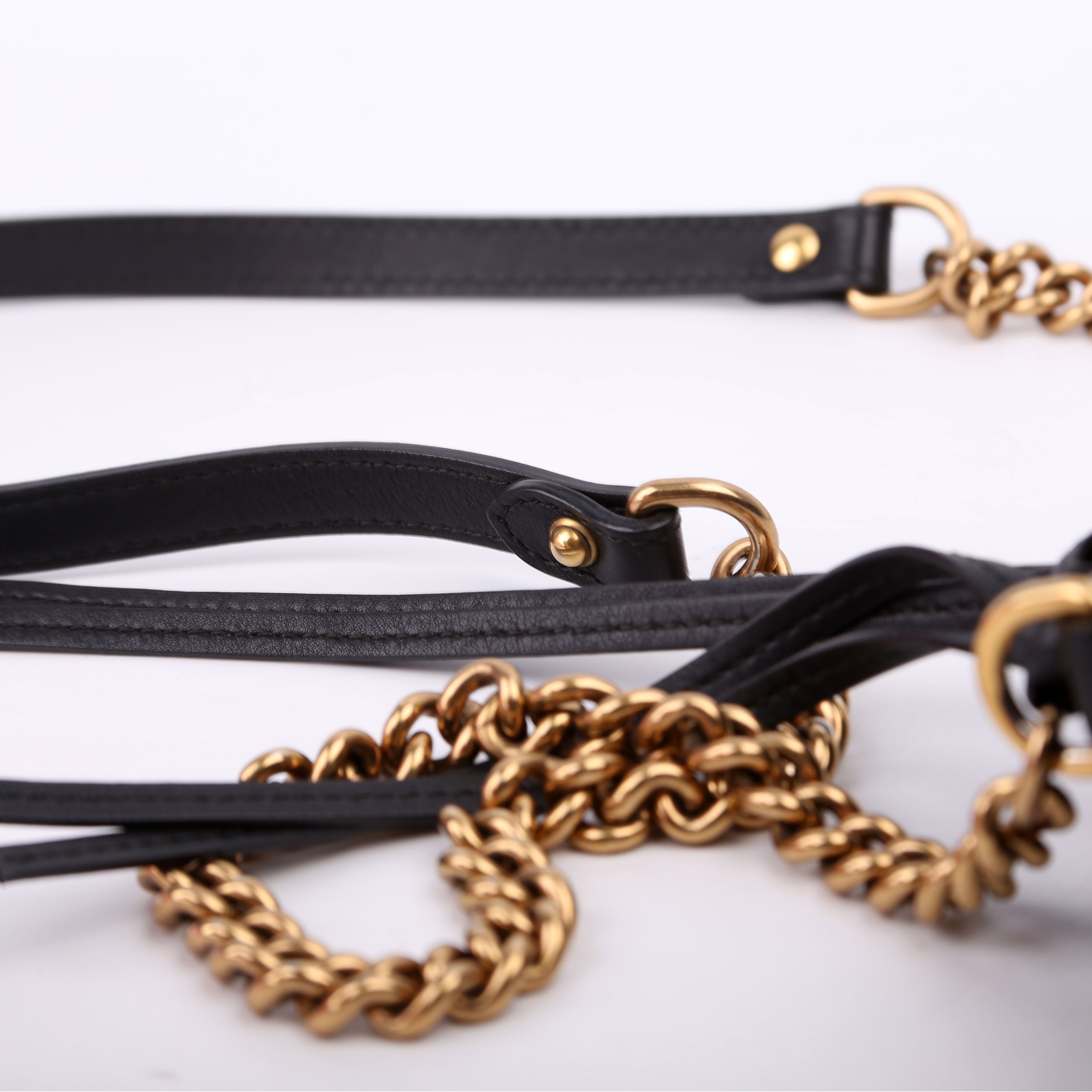 443499 GG Marmont Medium Chain Bag Black