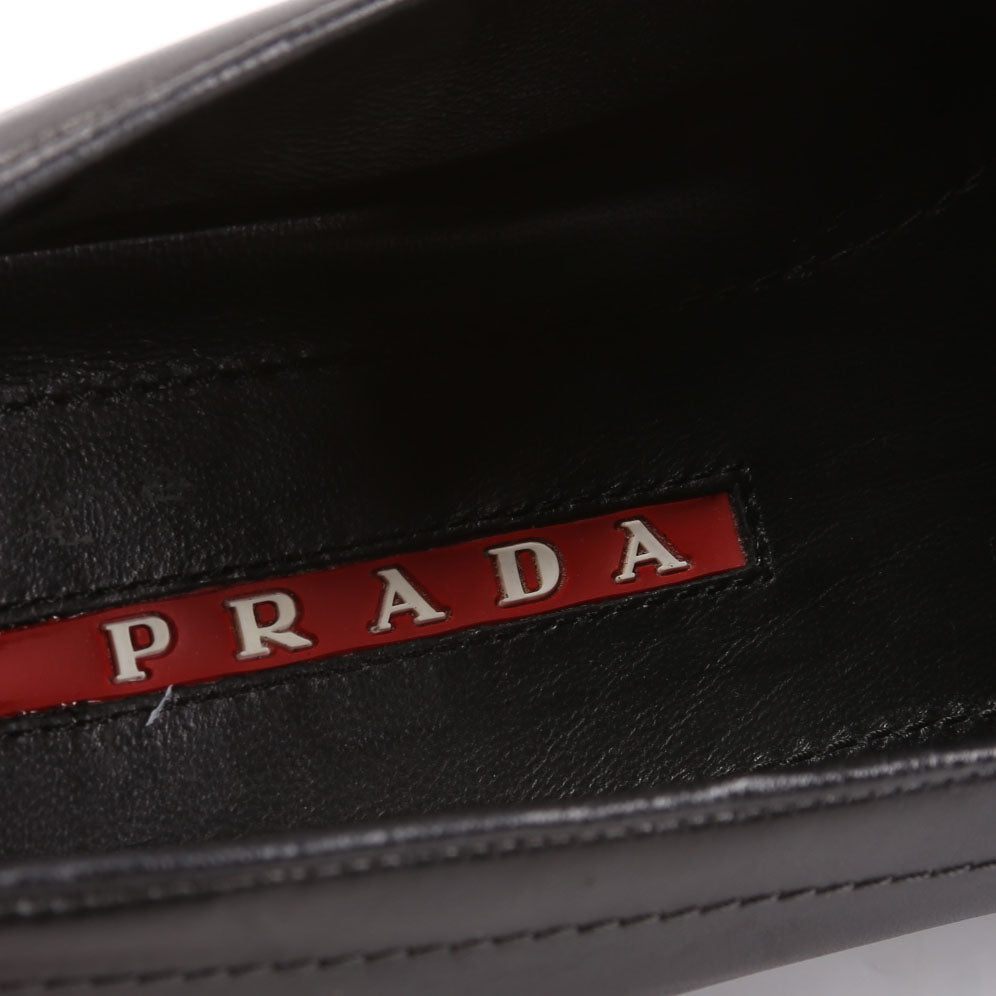 Triangle Logo Sport Loafers Size 40.5 Black