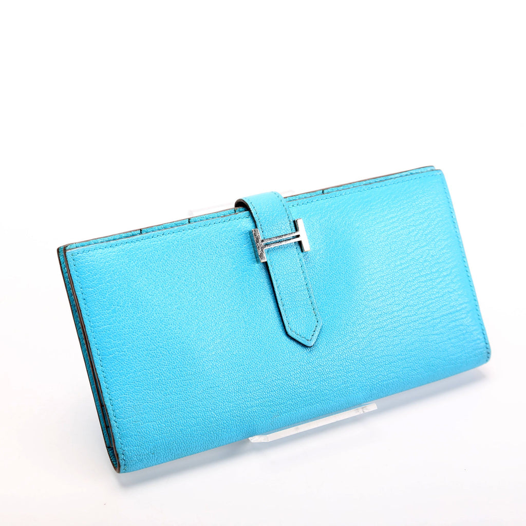 Bearn Wallet Chevre Leather Blue