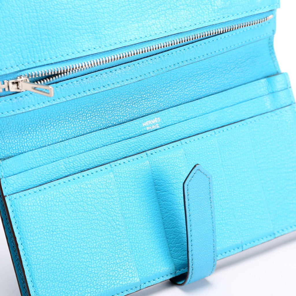 Bearn Wallet Chevre Leather Blue