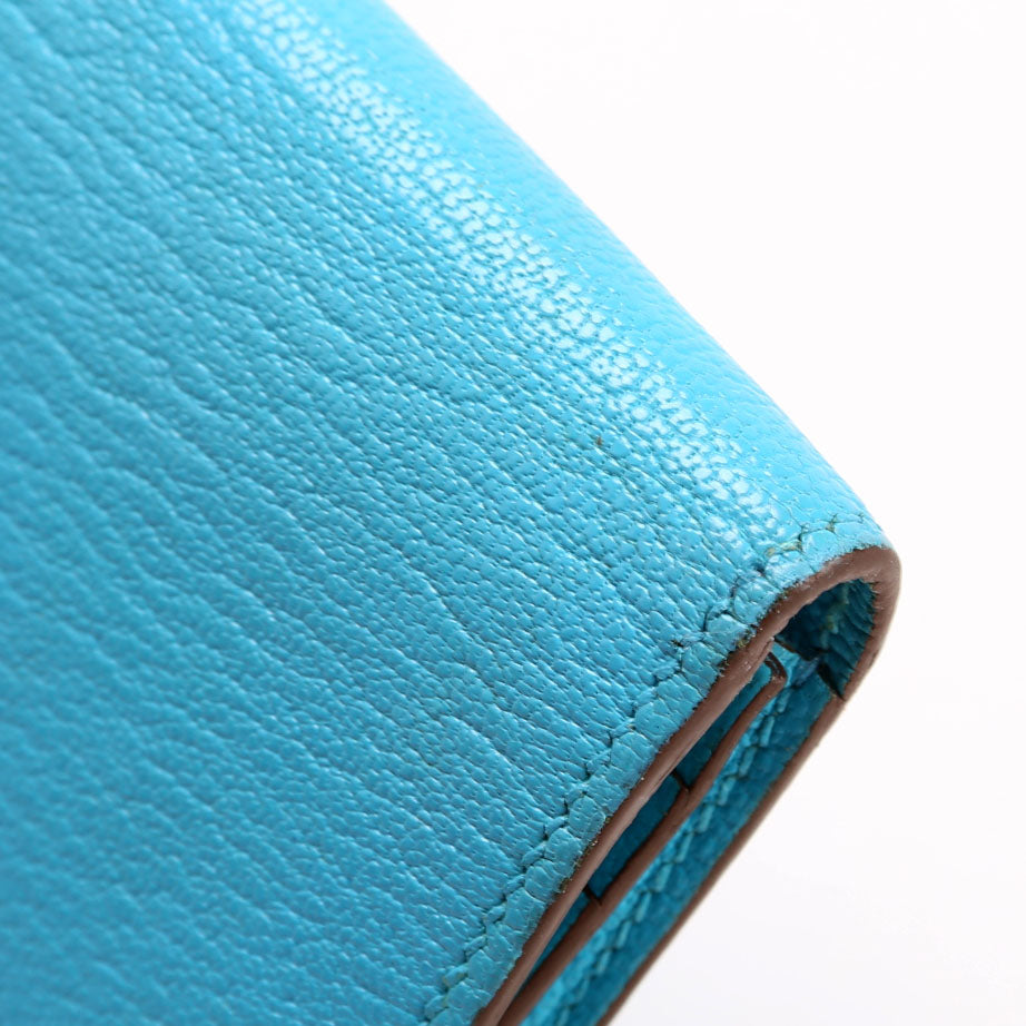 Bearn Wallet Chevre Leather Blue
