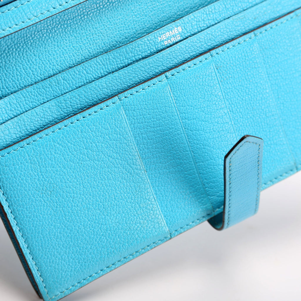 Bearn Wallet Chevre Leather Blue