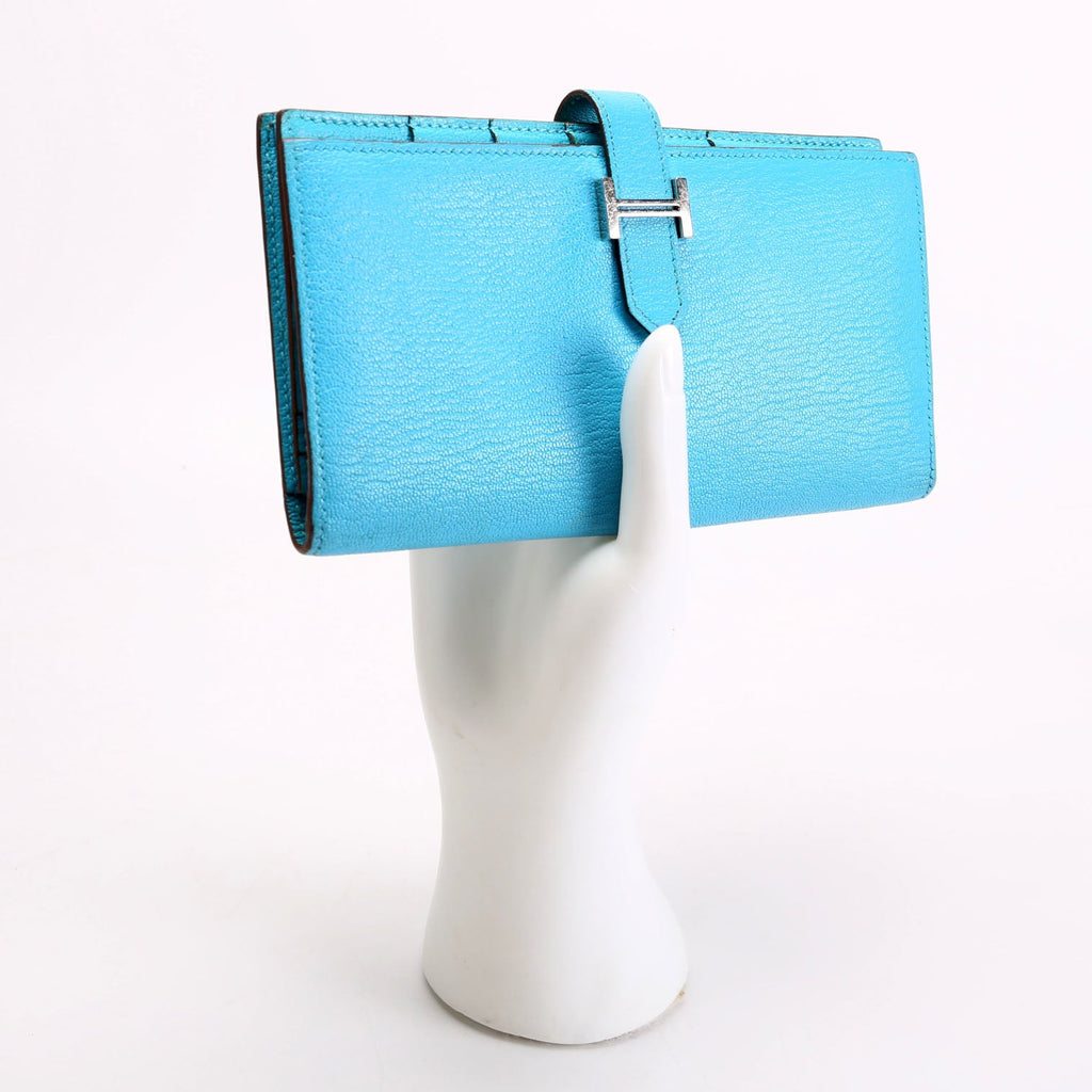 Bearn Wallet Chevre Leather Blue