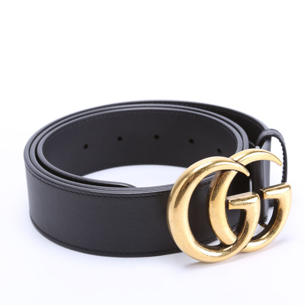 400593 Marmont GG Leather Belt Size 100/40 Black