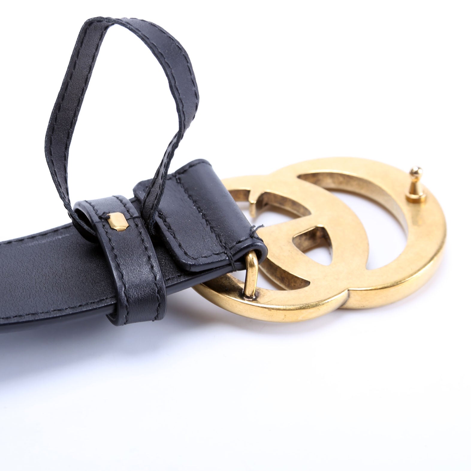 400593 Marmont GG Leather Belt Size 100/40 Black