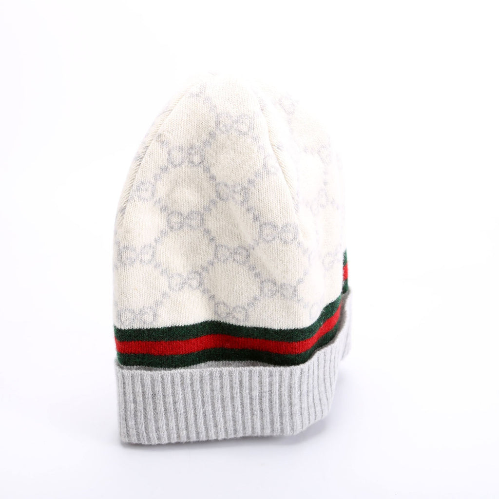 GG Web Arwin Beanie Wool/Cashmere Hat Grey/Ivory