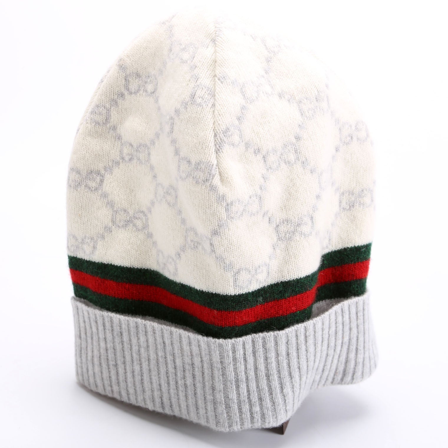 GG Web Arwin Beanie Wool/Cashmere Hat Grey/Ivory