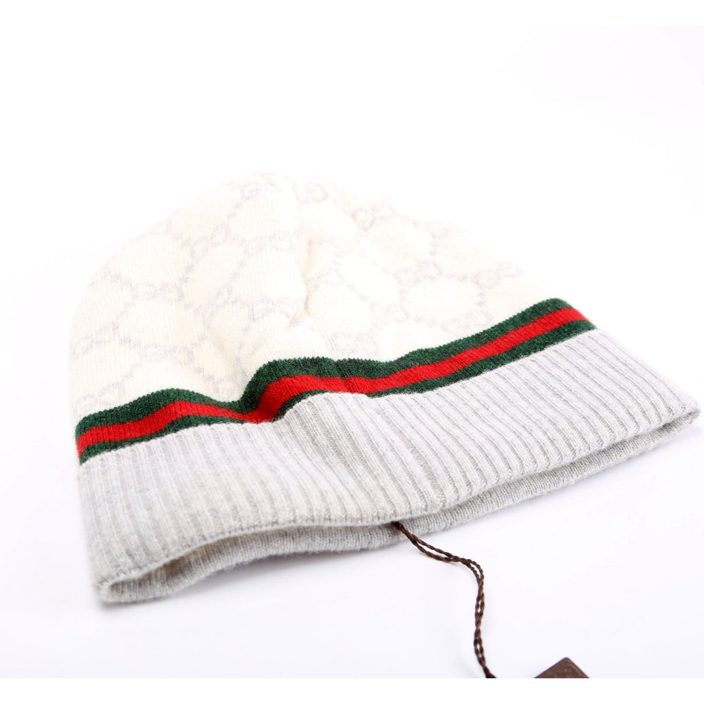 GG Web Arwin Beanie Wool/Cashmere Hat Grey/Ivory