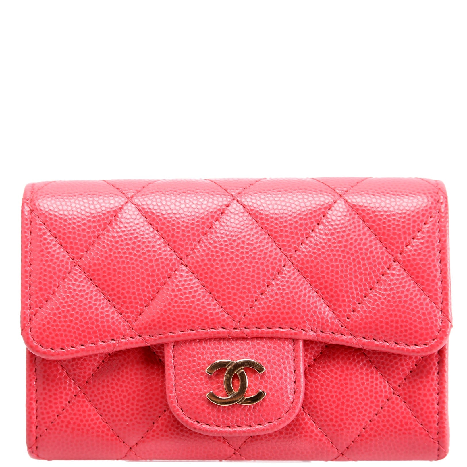 Classic Business Card Holder Caviar 22M Pink