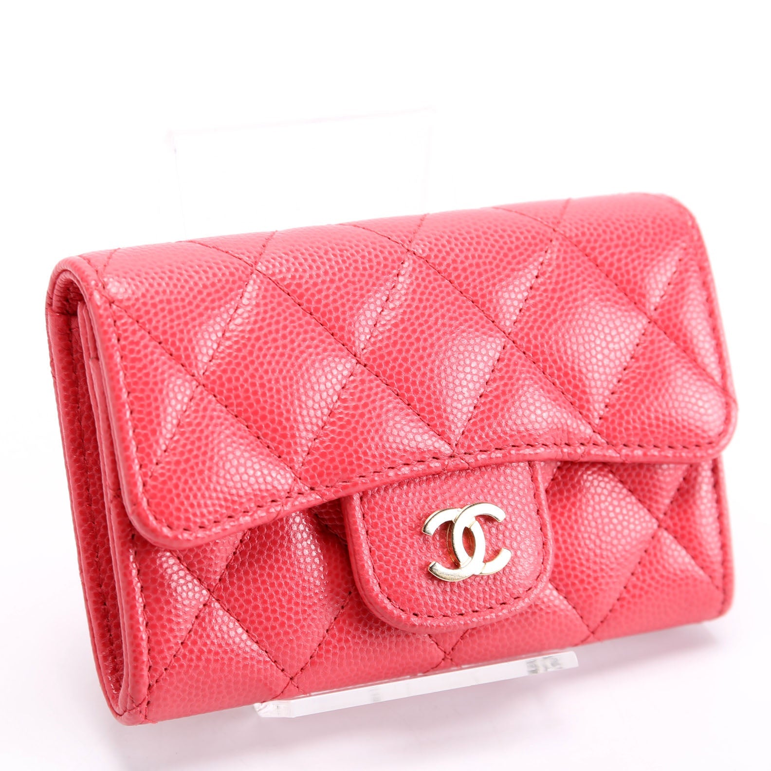 Classic Business Card Holder Caviar 22M Pink