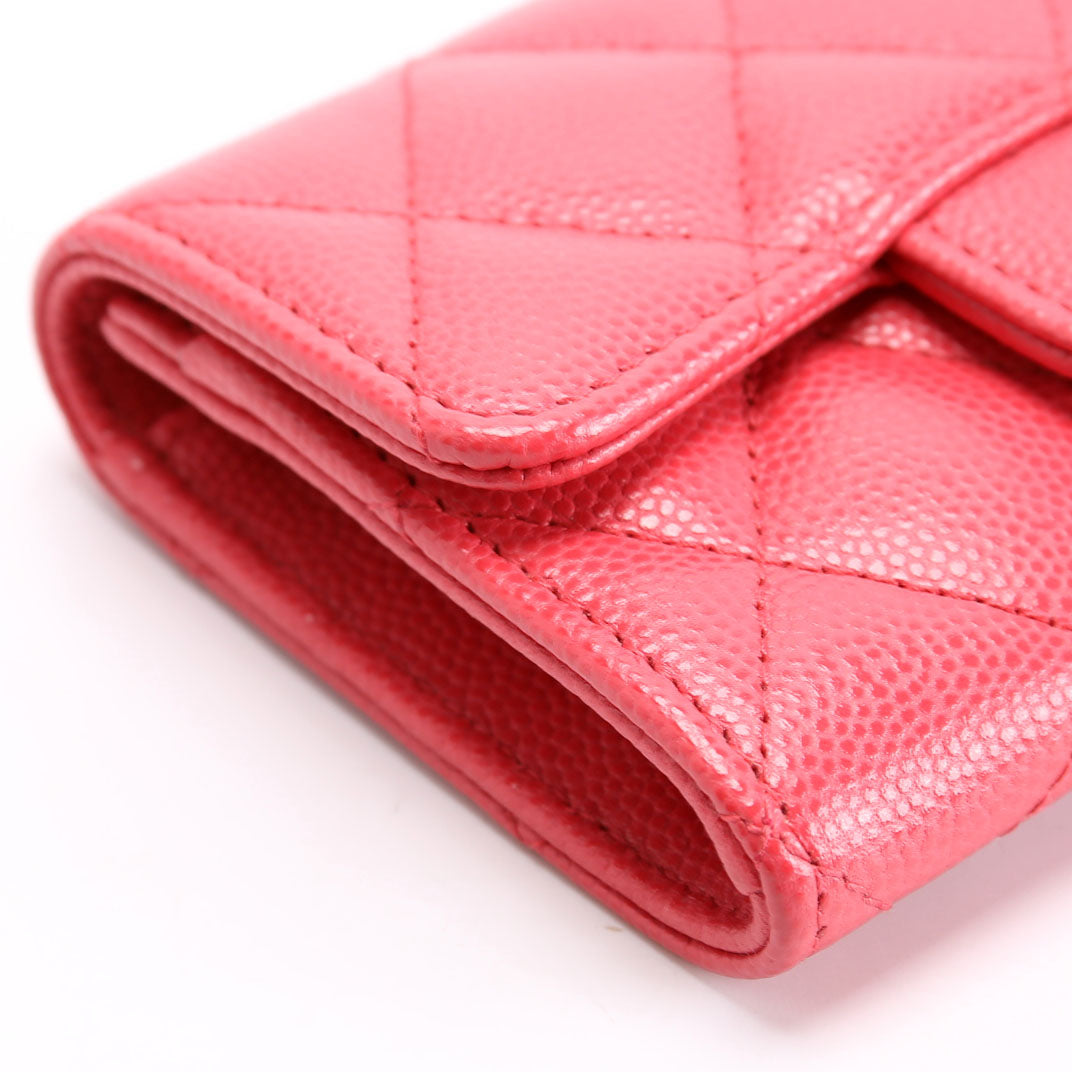 Classic Business Card Holder Caviar 22M Pink