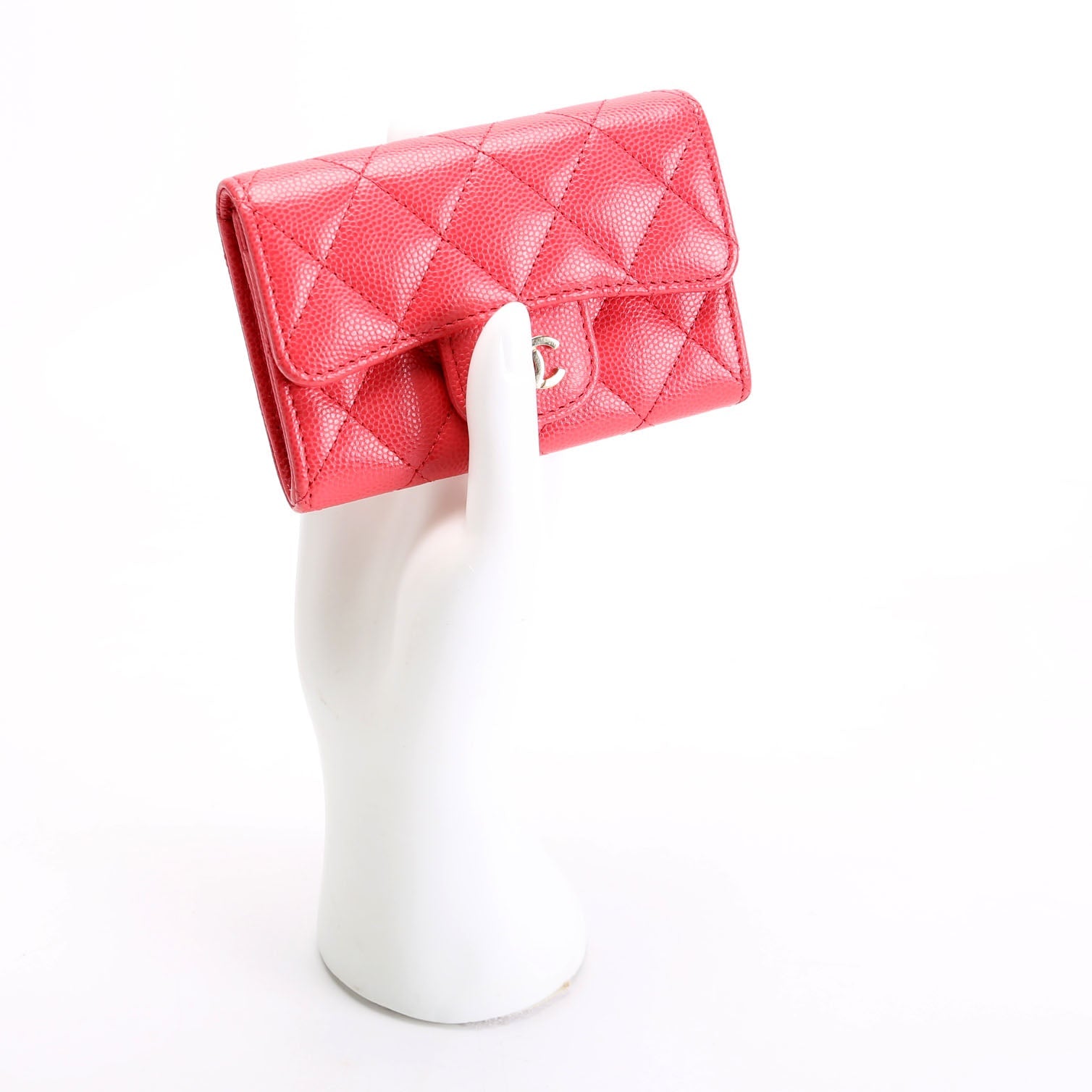 Classic Business Card Holder Caviar 22M Pink