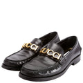 Gucci Logo Loafer Size 39.5 Black/Gold