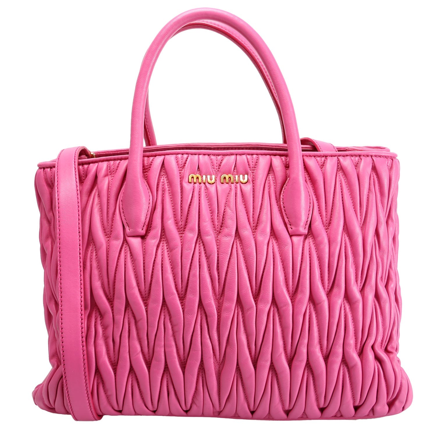 Matelasse Nappa Tote Pink