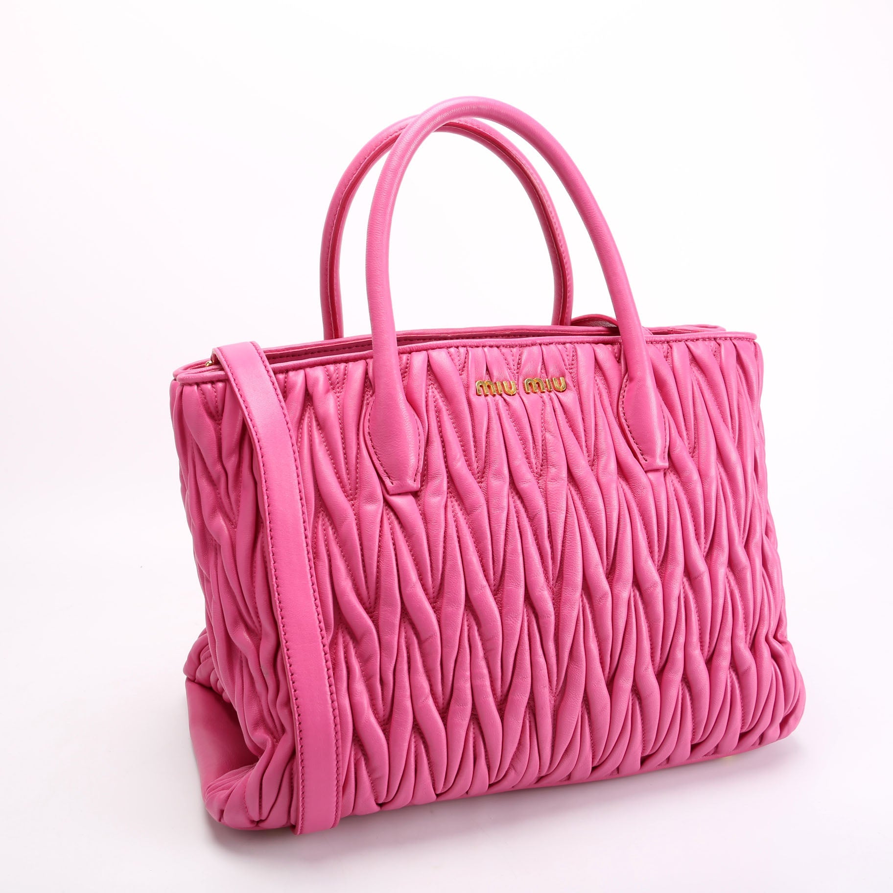 Matelasse Nappa Tote Pink