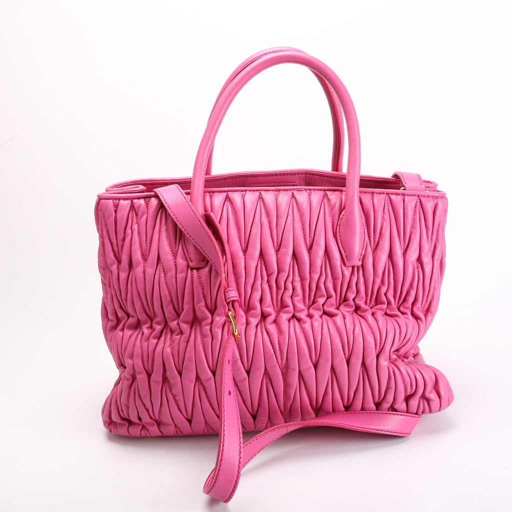Matelasse Nappa Tote Pink
