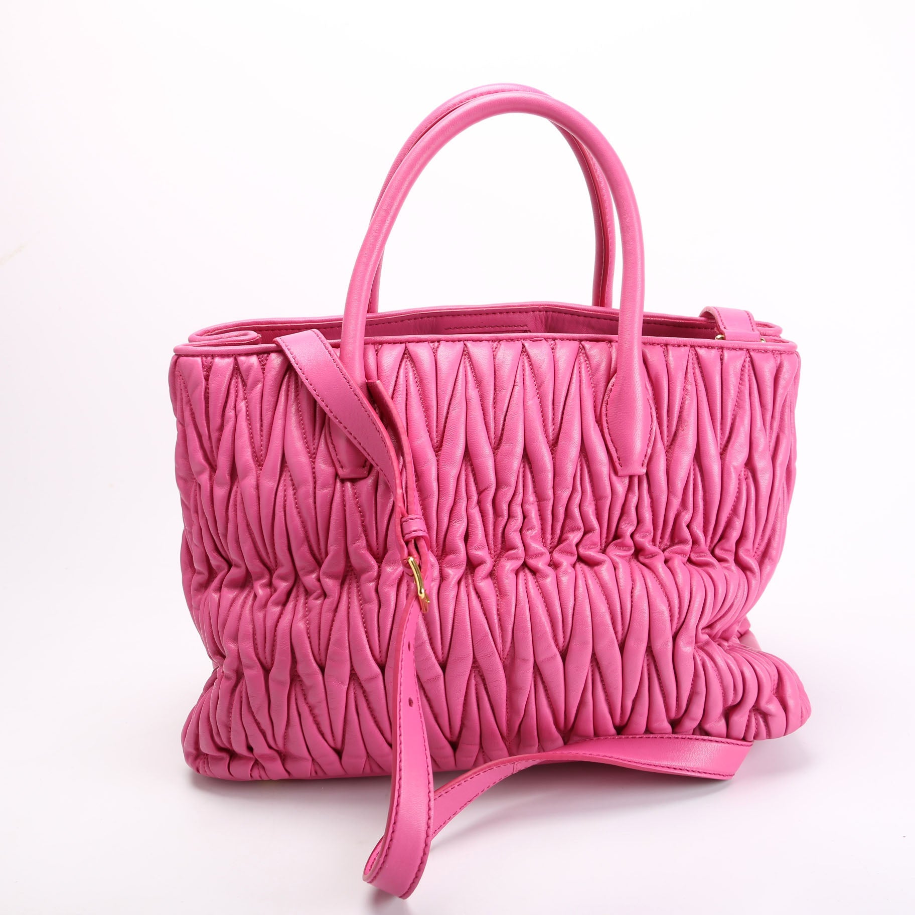 Matelasse Nappa Tote Pink
