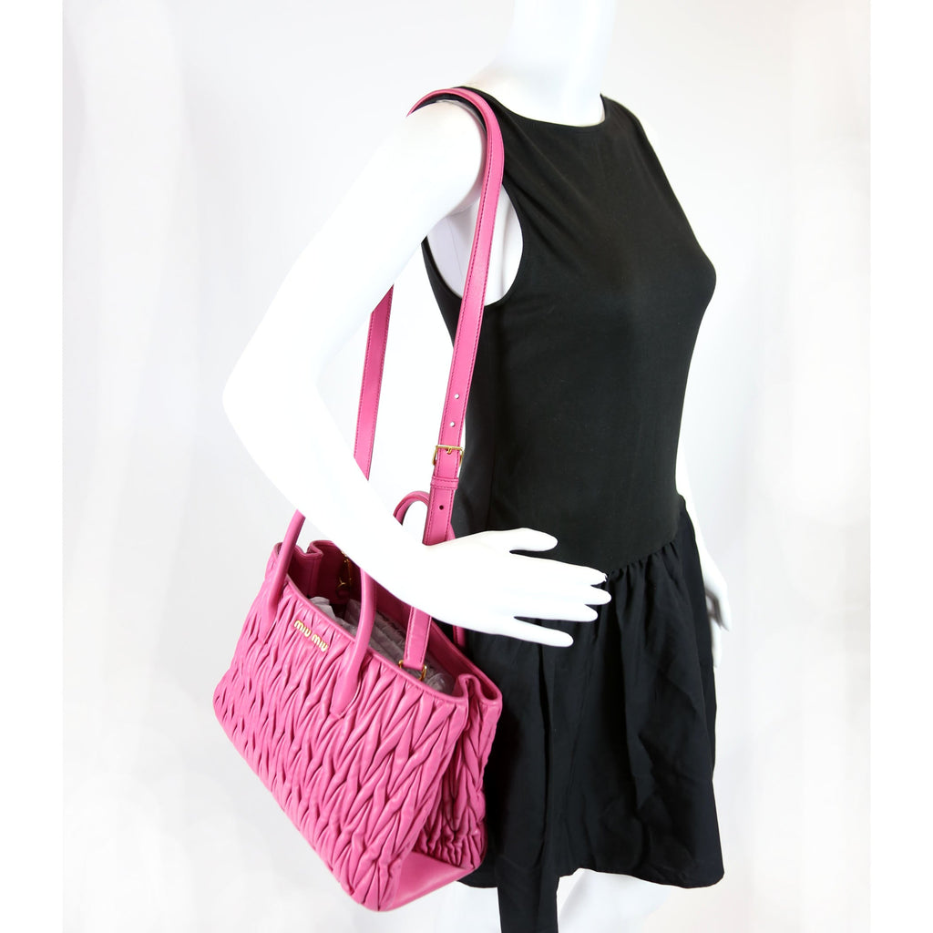 Matelasse Nappa Tote Pink