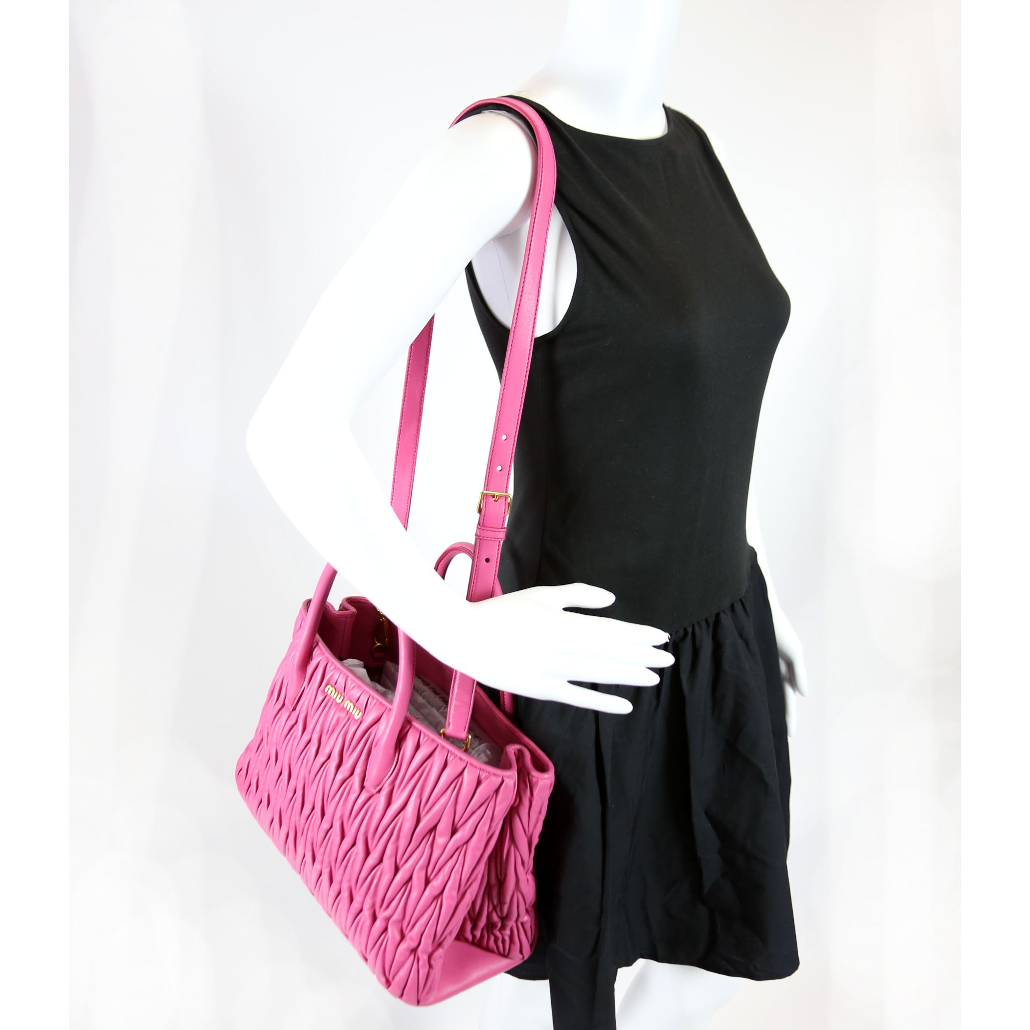 Matelasse Nappa Tote Pink