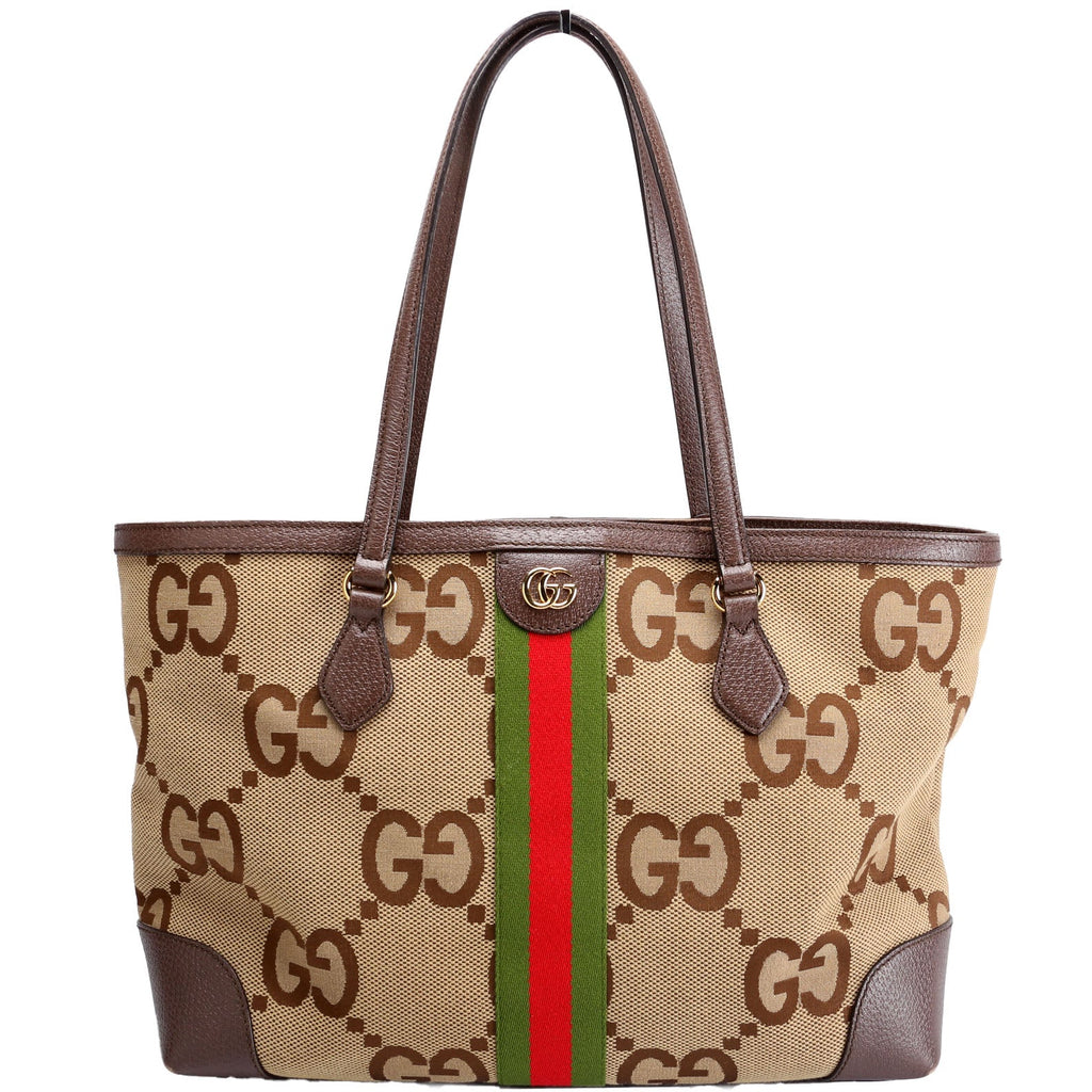631685 Jumbo GG Ophidia Tote Brown