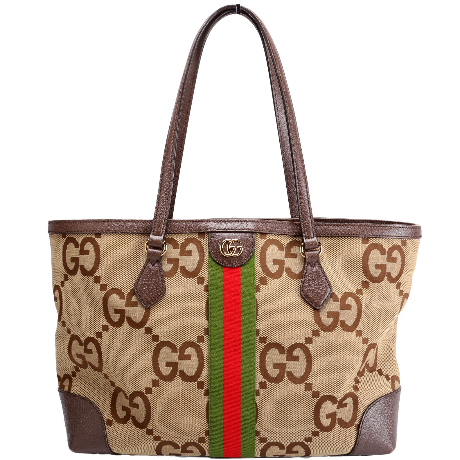631685 Jumbo GG Ophidia Tote Brown