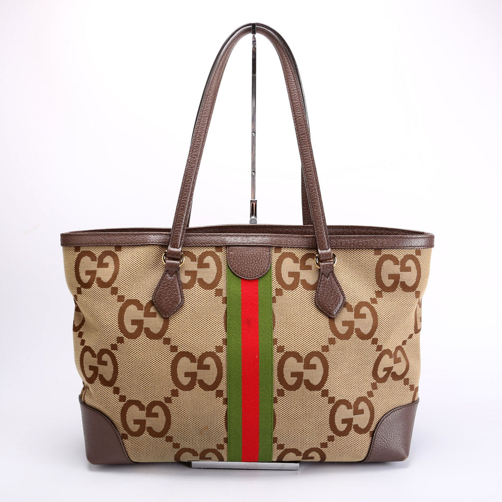 631685 Jumbo GG Ophidia Tote Brown