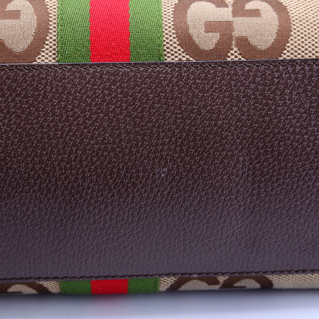 631685 Jumbo GG Ophidia Tote Brown