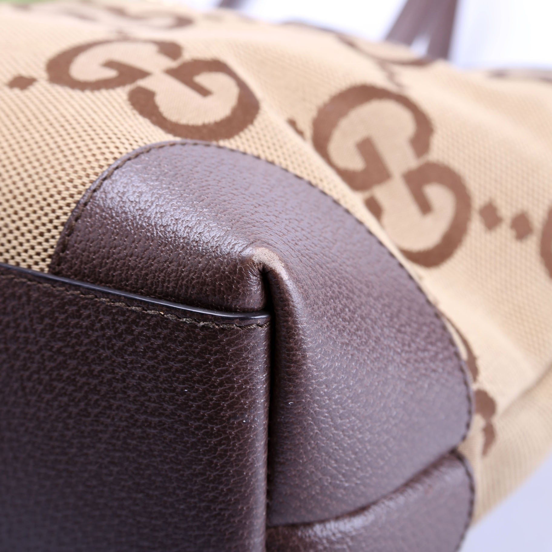 631685 Jumbo GG Ophidia Tote Brown