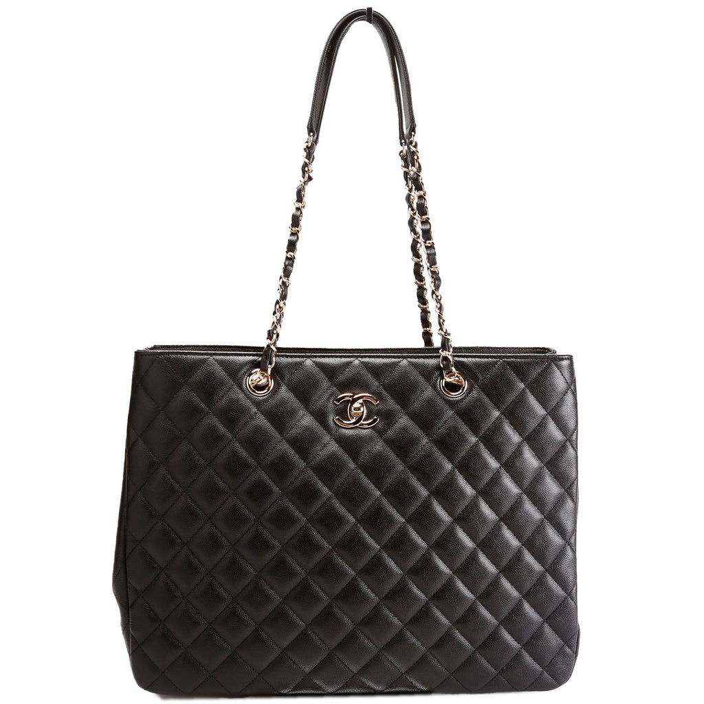 CC Shopper Tote Large Caviar RFID Black