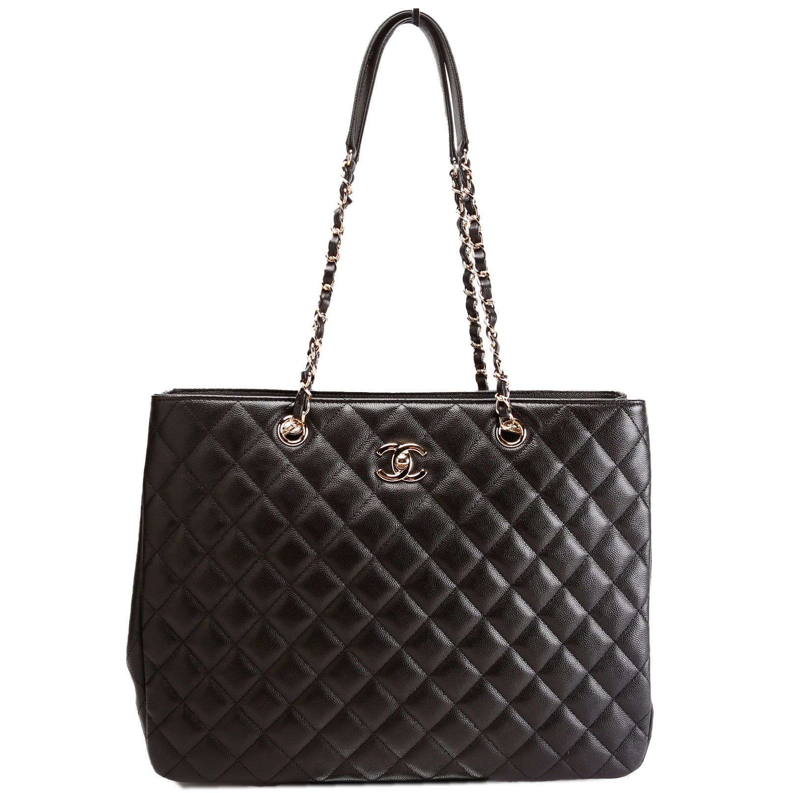 CC Shopper Tote Large Caviar RFID Black