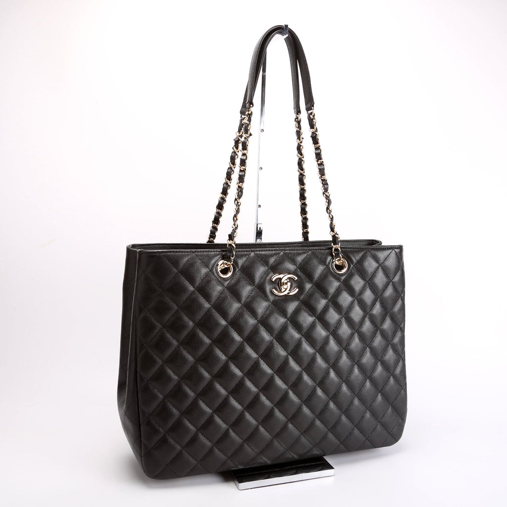 CC Shopper Tote Large Caviar RFID Black