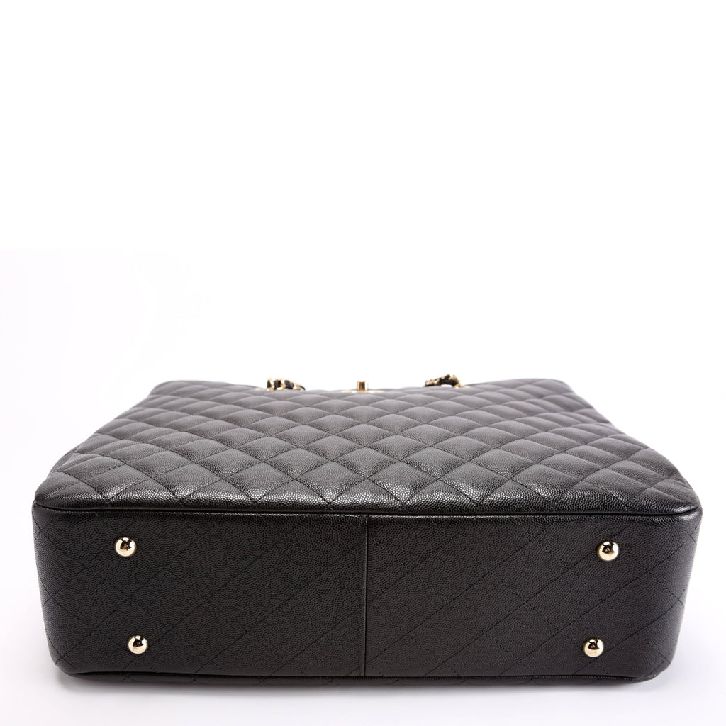 CC Shopper Tote Large Caviar RFID Black