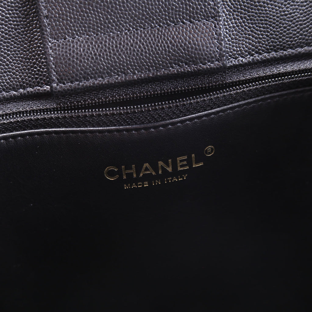 CC Shopper Tote Large Caviar RFID Black