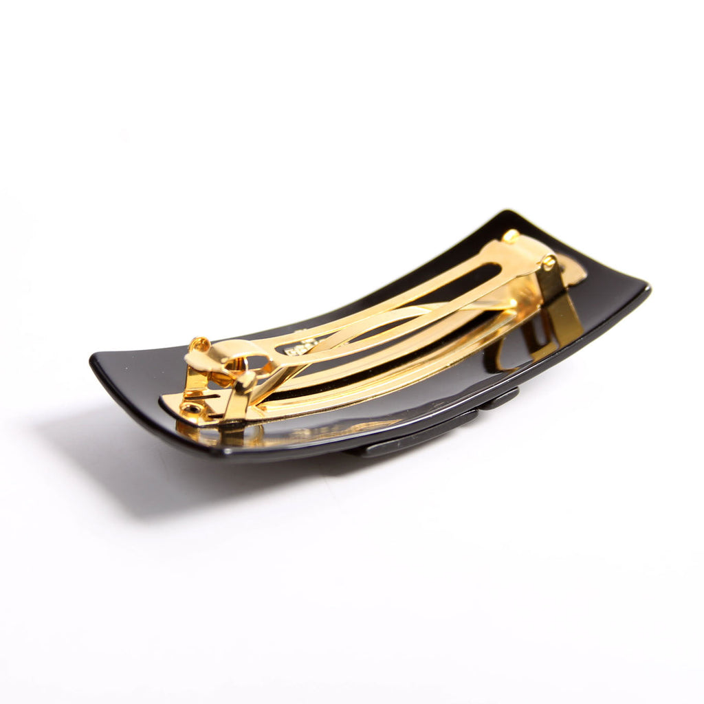 FF Crocodile Embossed Hair Clip Black