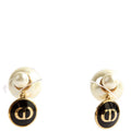 Tribales Resin Pearl CD Earrings Pearl/Black