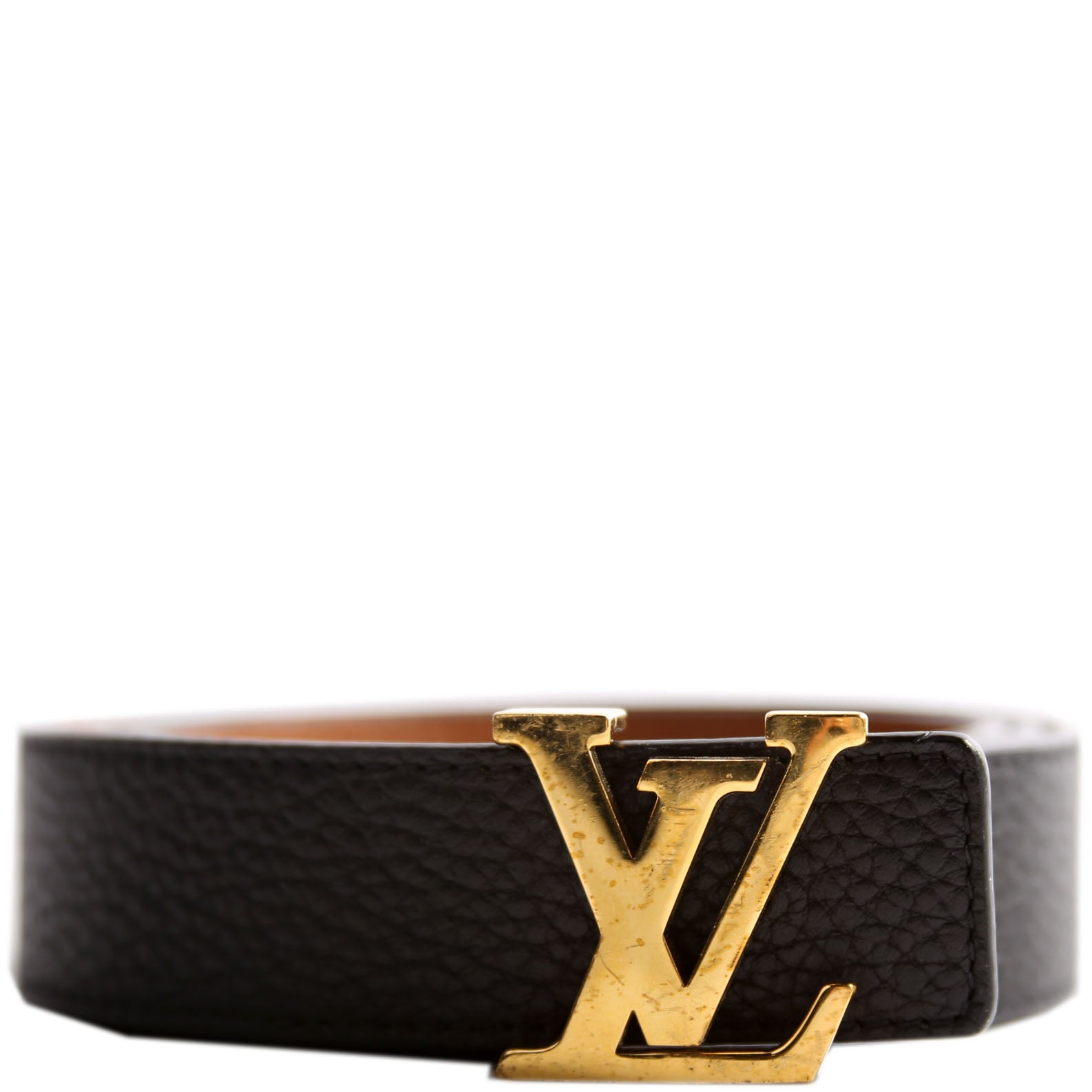 LV Initiales 30MM Taurillon Reversible Belt Size 90/36 Black/Brown