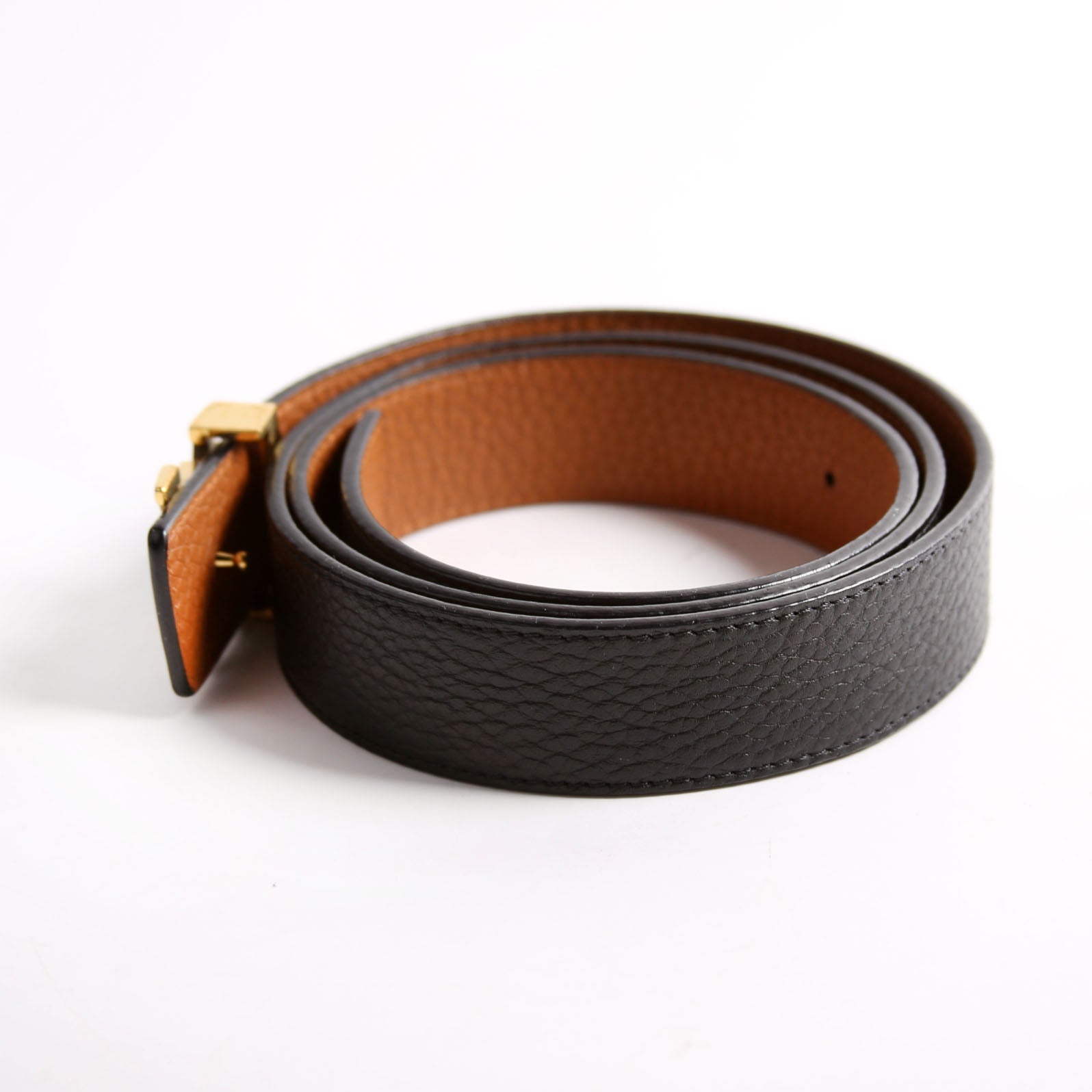 LV Initiales 30MM Taurillon Reversible Belt Size 90/36 Black/Brown