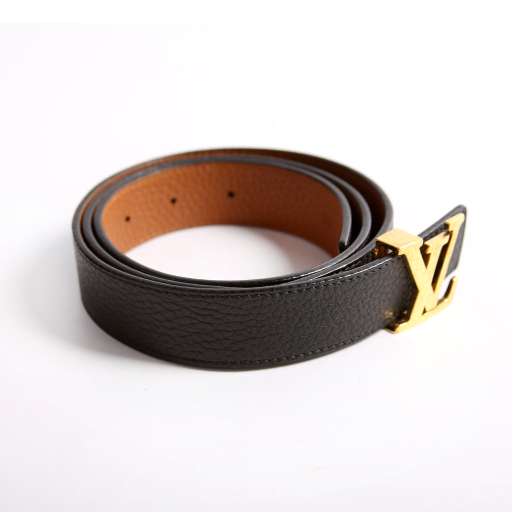 LV Initiales 30MM Taurillon Reversible Belt Size 90/36 Black/Brown