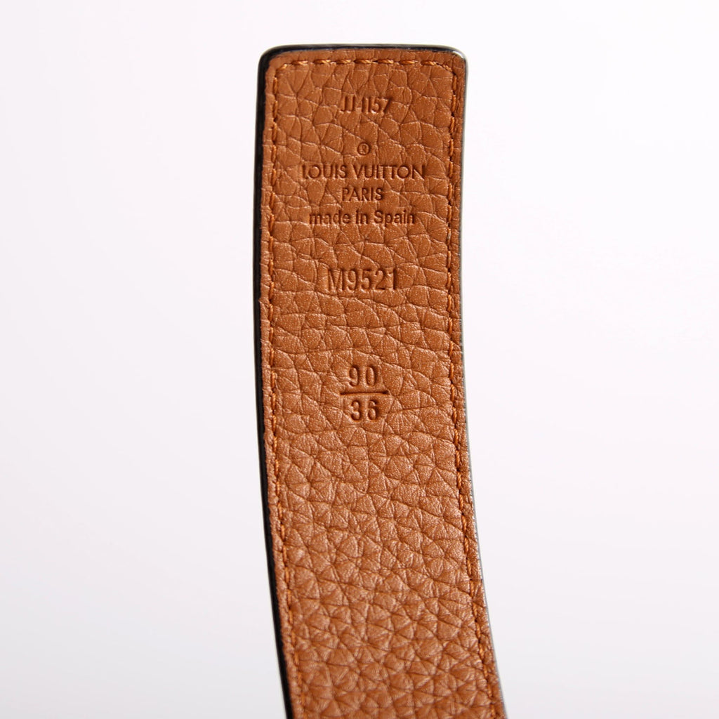 LV Initiales 30MM Taurillon Reversible Belt Size 90/36 Black/Brown